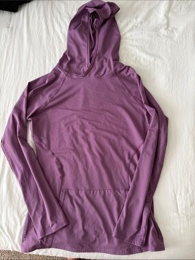 Hylete Mauve Pullover Hooded Long-Sleeve Top